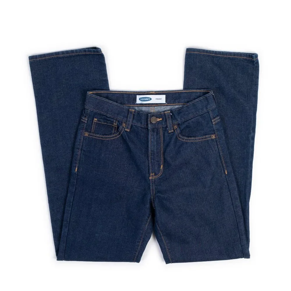 OLD NAVY Straight dark blue jeans size 14
